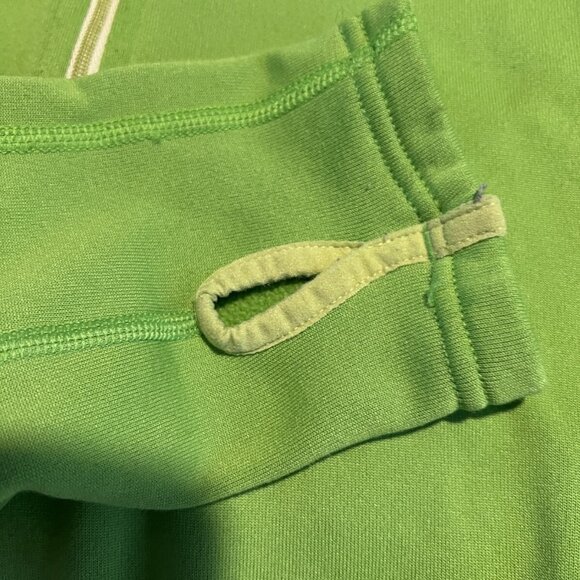 Patagonia Womens M Green Zip-Up Lightweight Pullover Fleece Top Lime Green - Picture 7 of 8